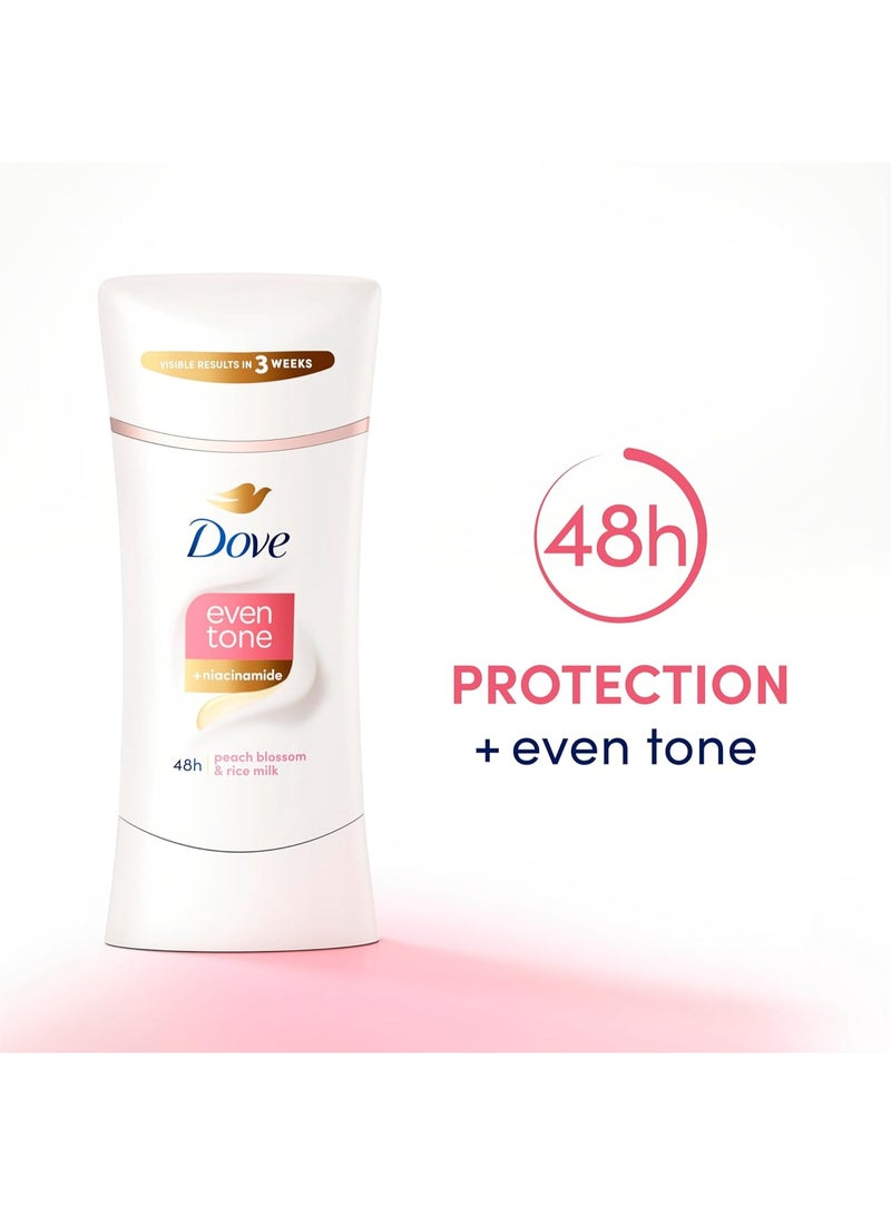Dove Antiperspirant Deodorant Stick Even Tone, 48H Sweat & Odor Protection, Soft & Nourished Underarms, 74g - Image 4